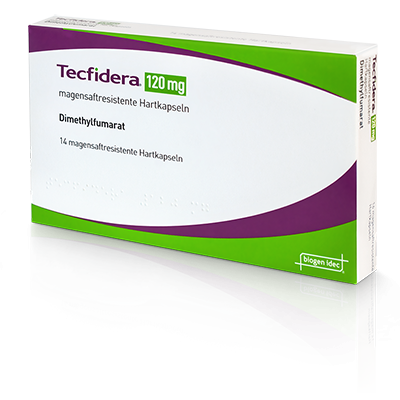 Фото препарата Текфидера Tecfidera (Диметилфумарат) 120 мг/ 14 капсул